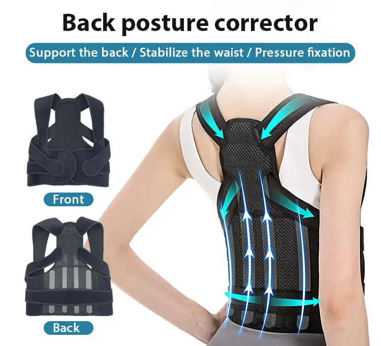 Men Women Upper Back Support Belt Clavicle Straightener Adjustable Posture Corrector