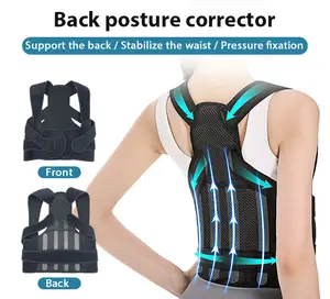 男性女性アッパーバックサポートベルト鎖骨ストレートナー調節可能な姿勢補正器