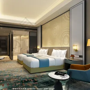 ベッドルーム家具セットホテルキングサイズベッドクラシックカスタム家具ベッドのさまざまなスタイル