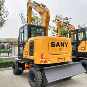 Excavadoras de ruedas hidráulicas SANY SY75W originales de 7 toneladas usadas SY75 SY75C SY65W excavadoras de segunda mano miniexcavadoras de 6,5 toneladas - Product Image 5