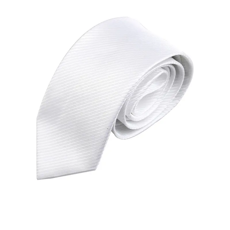 Mens Classic Blank Polyester Woven Satin Slim Skinny Narrow White Sublimation Tie