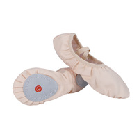 Sepatu Balet Anti-Selip Sol Terpisah Kanvas Multi Warna Ringan untuk Wanita/Anak Perempuan dengan Pita Elastis, Sandal Tari Lembut untuk Musim Panas dan Gugur.