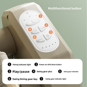 <span class=keywords><strong>Berceau</strong></span> électrique intelligent en métal <span class=keywords><strong>pour</strong></span> bébé avec télécommande, musique Bluetooth, hauteur réglable, balancement doux, de la naissance à 24 mois - Product Image 3