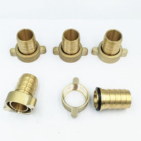 Raccords cannelés de 19 mm pour tuyau, raccord femelle en laiton de 3/4 po pour tuyau de jardin avec joint NBR et écrou à oreilles 16 bars pour tuyau d'arrosage