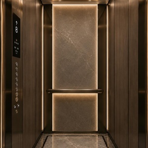 Ascensor de Pasajeros Contemporáneo de Acero Inoxidable, Tipo de Tracción sin Engranajes, 380V, Fácil Operación, Interior con Piso de Mármol - Product Image 5