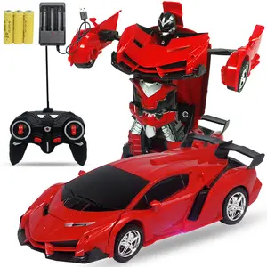 Mobil Remote Control dengan Deformasi Satu Tombol dan Hadiah Mainan Mobil Robot Transformasi Induksi Drifting untuk Anak Laki-laki dan Perempuan
