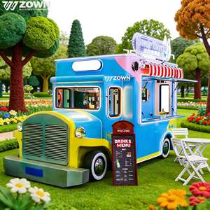 ZOWN Electric Ice Cream Truck Mobile Food Cart Soft Serve Ice Cream Vending Trailer Customizable Materials Flooring Freezer - Product Image 1