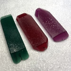 พลอยทับทิมหยาบหยาบหยาบพลอยพลอยสามสีสำหรับปลูกในห้องปฏิบัติการ - Product Image 3