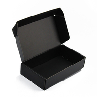 Nouveaux vêtements Karton Carton Emballage boîte ondulé mat noir emballage boîte postale Boîtes d'expédition personnalisées avec logo emballage
