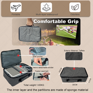 Портативный мини-проектор 1080P Full HD, видеопроектор 4K, умный Android-проектор 4K, мини-проектор с сумкой и подставкой - Product Image 4