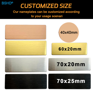 Giá Rẻ Bán Hàng Trực Tiếp Kim Loại Tùy Chỉnh Khoảng Trống Cửa Hàng Nhân Viên Tên Thẻ Nhân Viên Số Tấm Laser Từ Tính Khắc Logo Tên Tag - Product Image 3