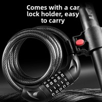 Antivol à combinaison pour VTT et vélo électrique, cadenas à chaîne portable, gamme complète d'accessoires de cyclisme en métal