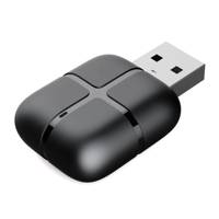 Mini adaptateur dongle 2-en-1 : convertit CarPlay et Android Auto filaires en sans fil, USB Type-C, WiFi, BT 5.4