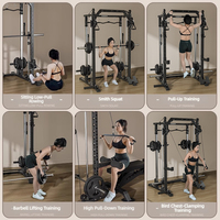 Machine Smith Professionnelle Tout-en-un, Entraîneur Multifonctionnel, Rack de Musculation, Équipement de Gymnastique à Domicile pour l'Entraînement de Force