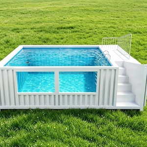 <span class=keywords><strong>Piscine</strong></span> extérieure préfabriquée en fibre de verre FRP sur mesure de 20 pieds ou 40 pieds avec terrasse intégrée - Product Image 1