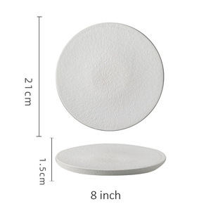 Assiettes Rondes en Céramique Noir Mat et Blanc de 8 Pouces pour Mariages, Restaurants et Hôtels – Assiette à Steak - Product Image 6