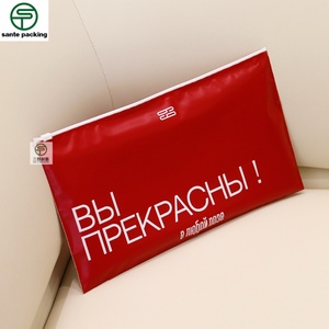 Thicken Customized Frosted PE Gravure Printed Recyclable Plastic Bags Valve Zipper Top for Clothing Shoes Fur Socks Packaging - Product Image 5