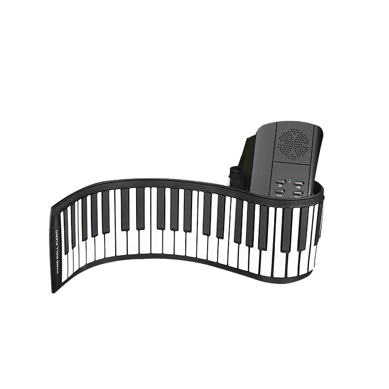 61 कुंजी पेशेवर इलेक्ट्रॉनिक अंग संगीत उपकरण विद्युत कीबोर्ड रोल अप पियानो