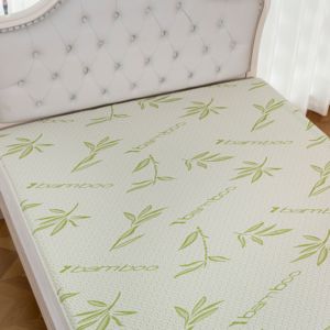 Harga Pabrik Grosir 100% poliester Jacquard Fitted Sheet Pelindung Kasur Penutup Kasur Single Bed Dengan Kamar Tidur - Product Image 6