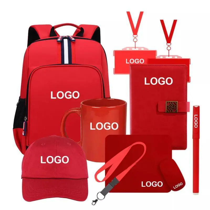 Custom Office Items Business Activity Lanyard Card Holder Mug Pen Umbrella Notebook Gift Set For Corporate Promotion Marketing