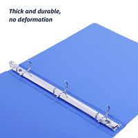 Pochette intérieure transparente pour conférence Fournitures de bureau en PVC en cuir PU personnalisé Classeur rond de 1 2 3 pouces avec vue à anneaux
