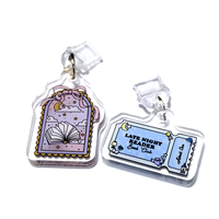Bouchon anti-poussière personnalisé en acrylique pour téléphone, motif livre Kawaii, impression double face, pour Type-C