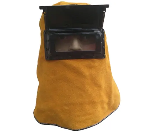 Máscara de proteção com lente, capacete de solda respirável resistente ao calor