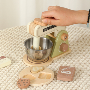 Set di Giocattoli da Cucina in Legno: Macchina del Caffè, Frullatore, Macchina del Pane - Gioco di Ruolo Educativo Montessori per Bambini, Simulazione di Cibo per l'Apprendimento - Product Image 4