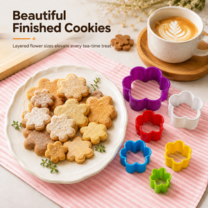 Lot de 6 emporte-pièces colorés pour biscuits, en plastique PP personnalisé, non toxique, hygiénique et sain, pour fêtes et spectacles - Product Image 4