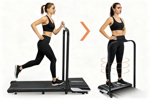 Tapis de course motorisé 3 en 1 Mini tapis de course <span class=keywords><strong>professionnel</strong></span> pliable pour la maison Tapis de marche Sports avec plaque vibrante - Product Image 6