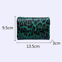 Dompet Panjang Kulit Asli Wanita Dompet Clutch Malam Hari Motif Macan Tutul Retro Elegan Tipe Penutup Serbaguna