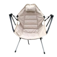 Chaise à bascule pliante robuste pour le camping, capacité de 120 kg, cadre en acier Oxford 600D, chaise hamac portable pour patio et jardin
