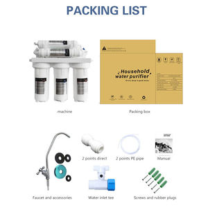 Système de filtration d'eau domestique 5 étapes économique avec fontaine à eau, purificateur d'eau par ultrafiltration, machine à glaçons et machine à café - Product Image 2