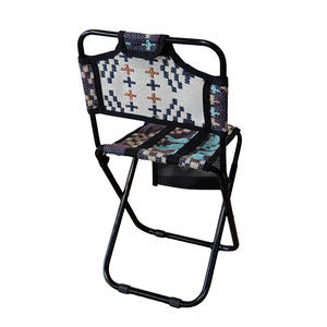 Chaise de camping et de pêche moderne, portable, légère, durable, confortable, pliable, en métal, avec dossier - Product Image 4