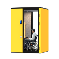 Cabine de bureau insonorisée Comine, espace de travail acoustique modulaire portable pour les environnements de bureau moderne, d'hôtel, d'école et de centre commercial