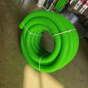 Venta caliente 50m de largo DN90mm HDPE Tubo de ventilación corrugado de doble pared Flexible de alta presión PC Hierba Tubos de plástico verde - Product Image 6