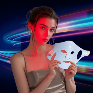 Máscara Facial de Luz Roja de <span class=keywords><strong>7</strong></span>+1 <span class=keywords><strong>Colores</strong></span> para Uso Doméstico, con Enchufe Estadounidense/Chino - Product Image 1