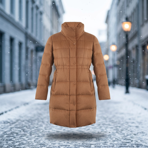 Veste matelassée unisexe d'hiver, coupe décontractée, en duvet d'oie, coupe-vent, à manches longues, boutonnée sur le devant, rembourrée - Product Image 5
