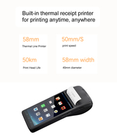 Lotto nirkabel sistem Android Terminal POS genggam sistem Android/mesin pemujaan dengan Printer termal kecepatan tinggi 58mm