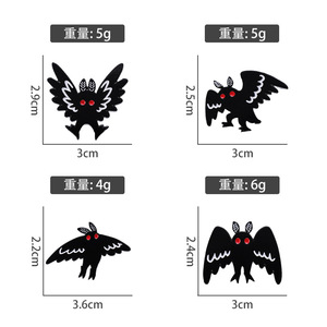 Alfileres de esmalte Mothman, broches de animales de criatura <span class=keywords><strong>Invisible</strong></span> de ojo rojo personalizados, insignias de solapa, Pin Punk gótico, <span class=keywords><strong>regalo</strong></span> de joyería <span class=keywords><strong>para</strong></span> amigos - Product Image 6