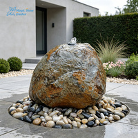 Fontaine d'eau en granit moderne et traditionnelle, massif, faite à la main, pour villa, entrée de jardin, sculpture paysagère, vente en gros