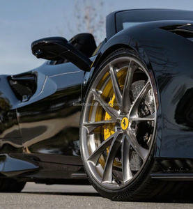 Rueda forjada gris cepillado P204 Gunmetal para Ferrari F8 Sf90 <span class=keywords><strong>488</strong></span> 296 <span class=keywords><strong>Gtb</strong></span> Gtc4 Lusso 458 Italia para Benz Amg E63s para Mclaren 570S - Product Image 2
