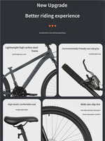 Vélo de montagne 26 pouces pour adultes unisexes, 24 vitesses, freins à disque doubles, amortisseur, tout-terrain