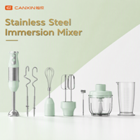 Ensemble de mixeur plongeant électrique multifonction 5-en-1 en acier inoxydable, hachoir, récipient sans BPA, 1001-1500W, cuisine
