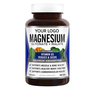 Suplemento de Glicinato de Magnesio + Malato con Vitamina D3, Vegetales y Semillas - Apoya la Salud de las Articulaciones y los Huesos (90 Cápsulas Vegetarianas) - Product Image 5