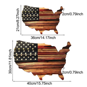 2026 En gros Présentoir en bois fait main moderne en forme <span class=keywords><strong>de</strong></span> carte des États-Unis pour pièces <span class=keywords><strong>de</strong></span> collection, avec drapeau américain et cadre pour portrait - Product Image 4