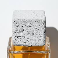 Botella de Perfume Cuadrada de Vidrio de 30ml 50ml 100ml, Pulverizador con Bomba Vacía, Base Gruesa, Tapa de Cemento, Envase Cosmético