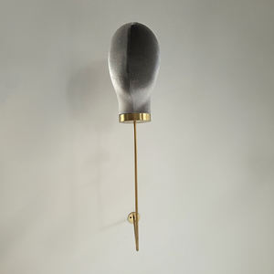 Porte-perruque en or personnalisé affiche tête de mannequin <span class=keywords><strong>chauve</strong></span> velours humain doré montage mural tête de mannequin <span class=keywords><strong>pour</strong></span> bonnets de perruque présentoir de <span class=keywords><strong>cheveux</strong></span> - Product Image 5