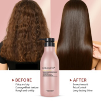Traitement à la kératine sans formaldéhyde pour la maison et le salon, formule personnalisée, avec huile de noix de coco, 3 en 1, lissage longue durée pour les cheveux afro
