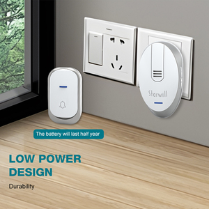 Новейший продукт водонепроницаемый 45 мелодий переменного тока мощность 110-220 В ЕС, Великобритания, США, штекер 45 рингтонов, беспроводной дверной звонок - Product Image 4